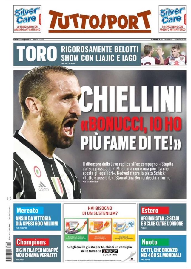 TuttoSport 24 Luglio 2017