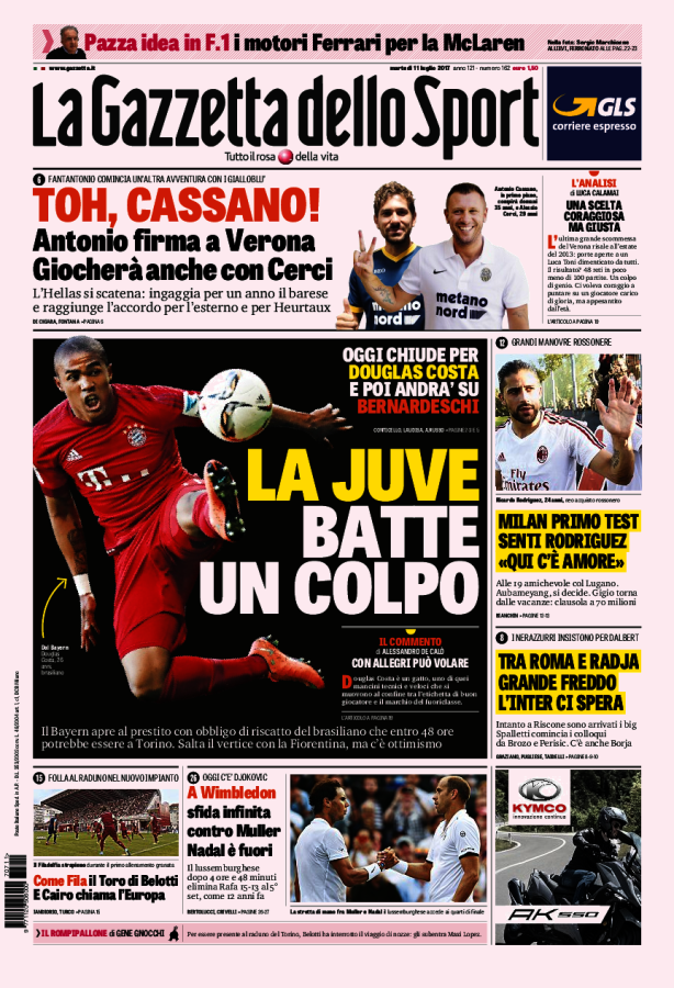 Gazzetta Dello Sport 11 Luglio 2017