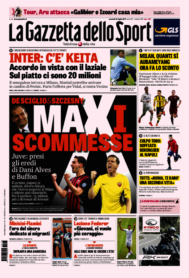 Gazzetta Dello Sport 18 Luglio 2017