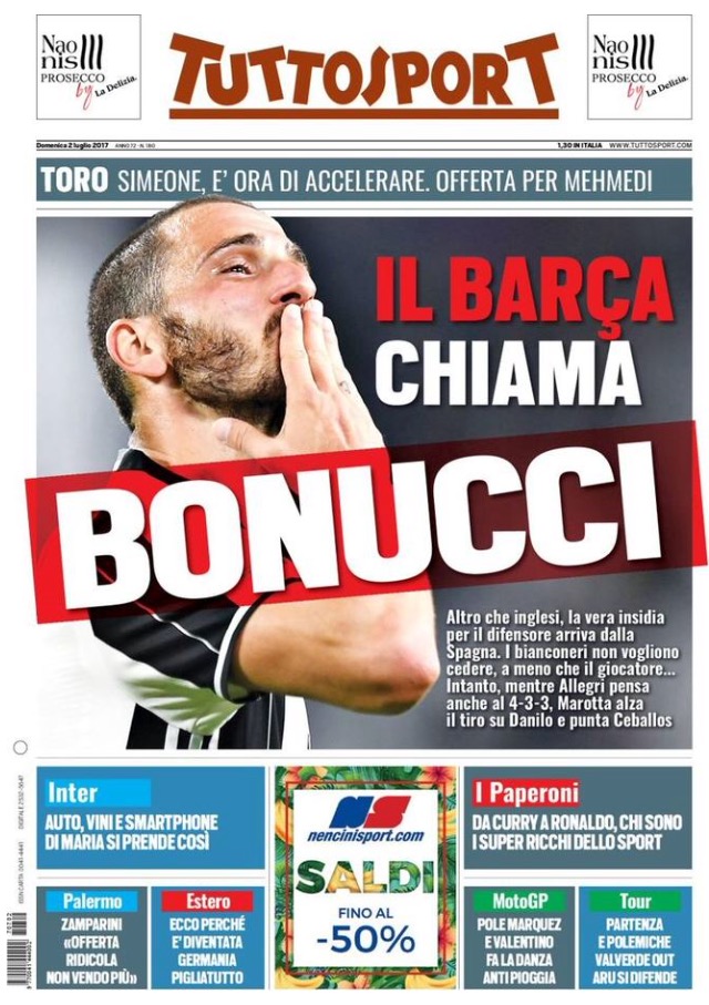TuttoSport 2 Luglio 2017