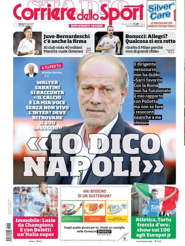 Corriere Dello Sport 22 Luglio 2017