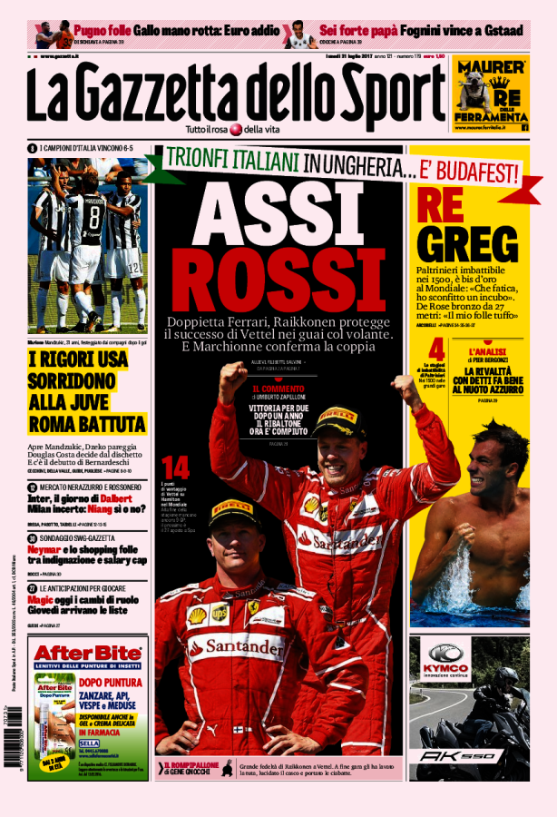 Gazzetta Dello Sport 31 Luglio 2017