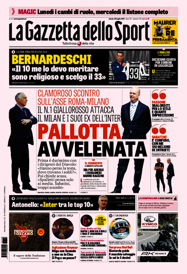 La Gazzetta Dello Sport 29 Luglio 2017