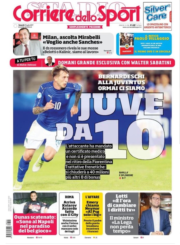 Corriere Dello Sport 21 Luglio 2017