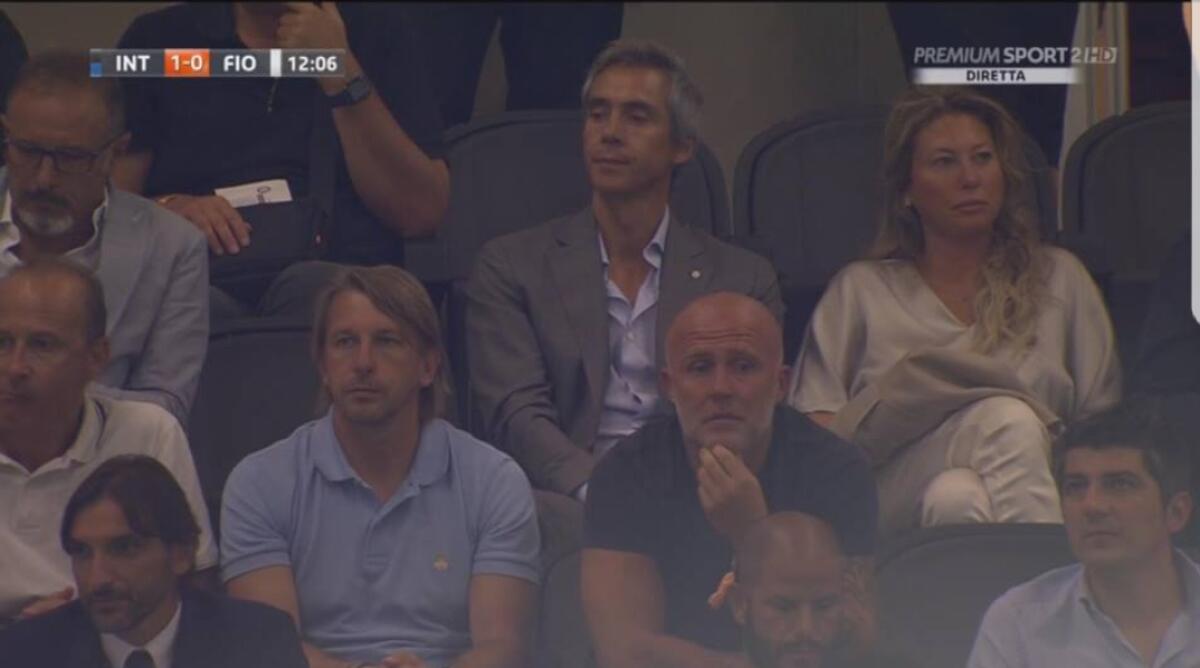 Paulo Sousa ieri a San Siro, ancora senza squadra il portoghese si diverte ad andare in giro per gli stadi d'Italia - 