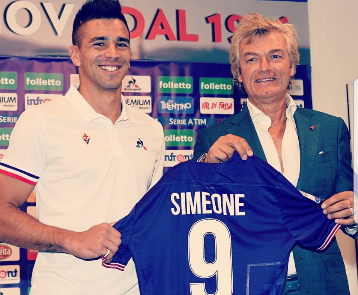 Simeone: "Non sono Batistuta ma voglio conquistare Firenze. Fiorentina grande passo per la mia carriera" - 