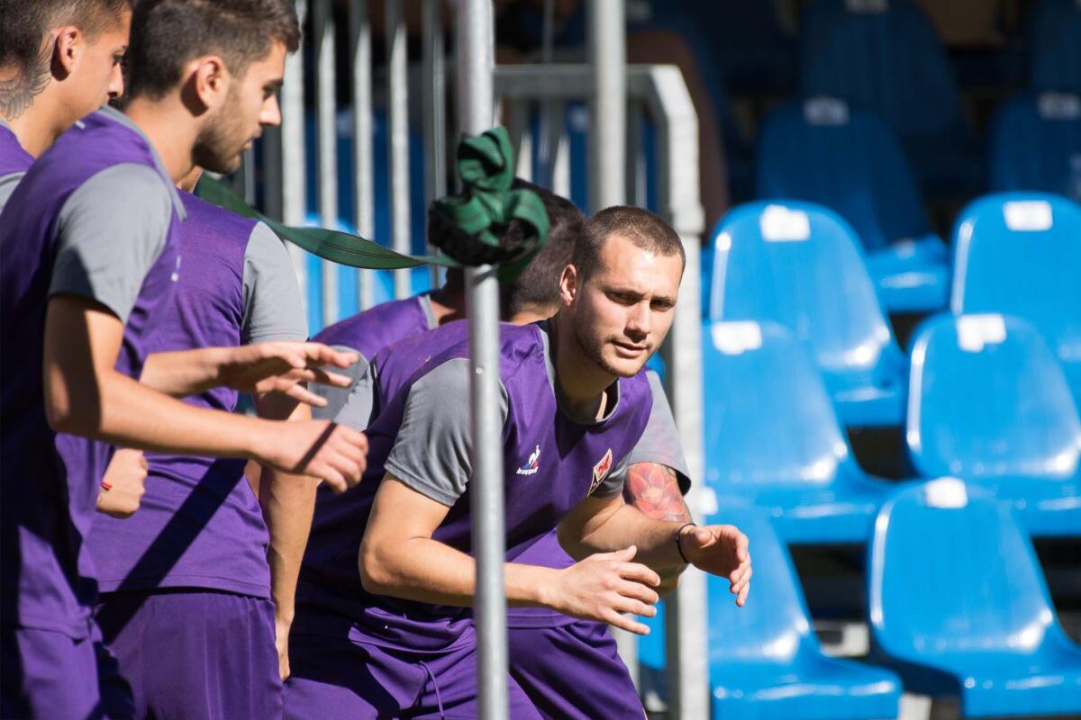 Cristoforo: "Vogliamo fare bene, sono a completa disposizione di Pioli. Ho parlato con Borja e Vecino..." - Moena, Ritiro della Fiorentina 16.07.2017, Foto Fiorenzo Sernacchioli. Copyright Labaroviola.com