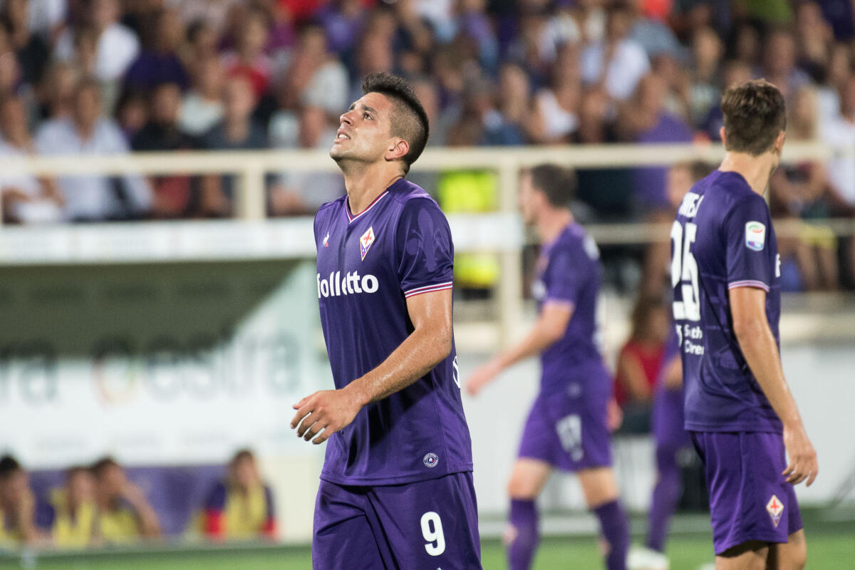 Simeone non si abbatte: ''Con il lavoro e lo sforzo tutto va avanti. Forza!'' - Firenze, stadio Artemio Franchi, 27.08.2017, Fiorentina-Sampdoria, Foto Fiorenzo Sernacchioli. Copyright Labaroviola.com Simeone