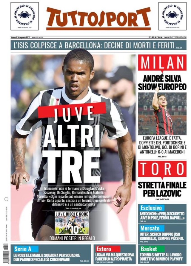 TuttoSport 18 Agosto 2017