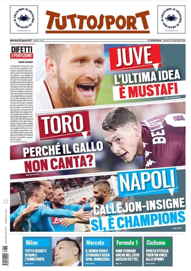 TuttoSport 23 Agosto 2017