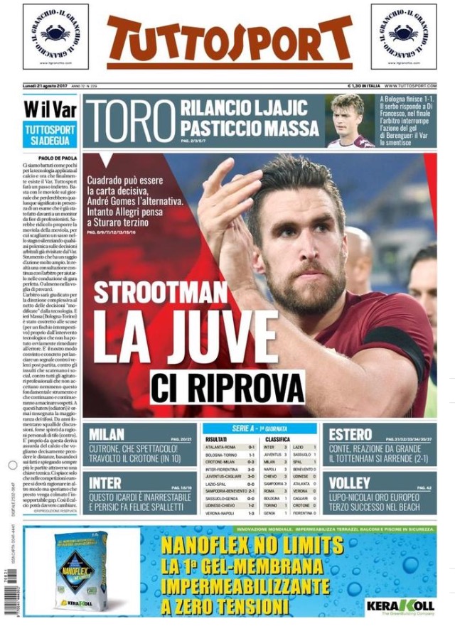 TuttoSport 21 Agosto 2017
