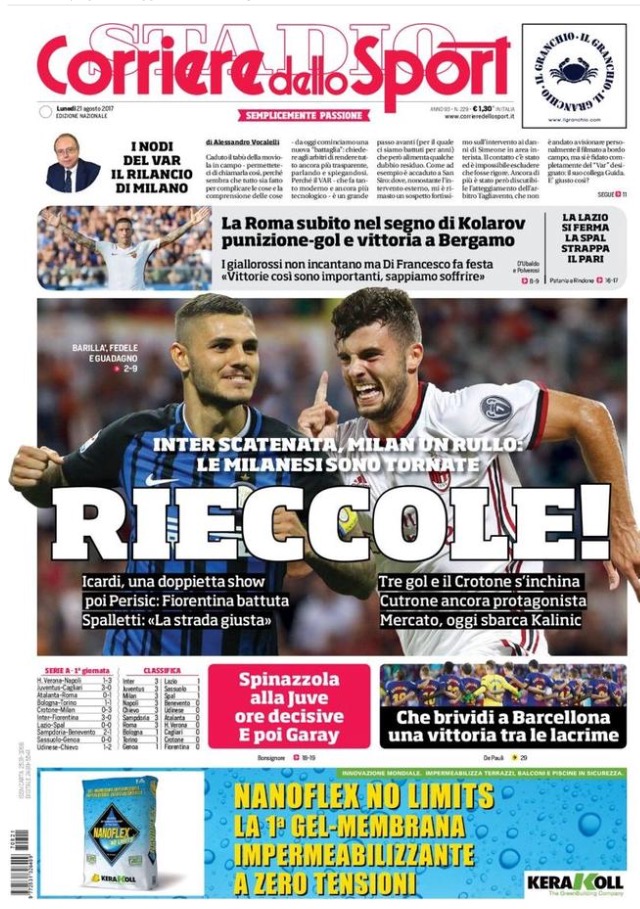 Corriere Dello Sport 21 Agosto 2017