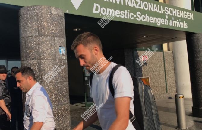 L'arrivo a Milano di German Pezzella