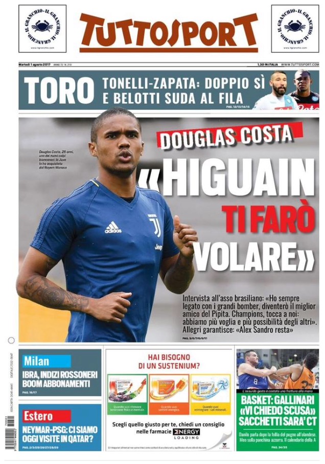 TuttoSport 1 Agosto 2017
