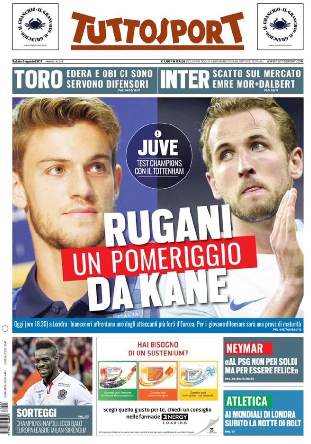 TuttoSport 5 Agosto 2017