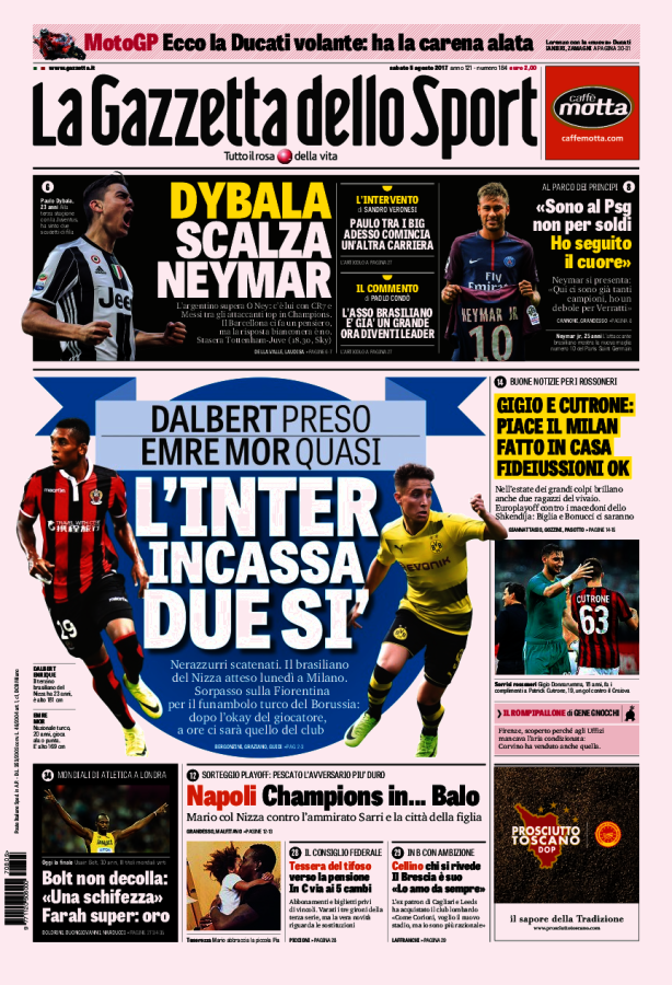 La Gazzetta Dello Sport 5 Agosto 2017