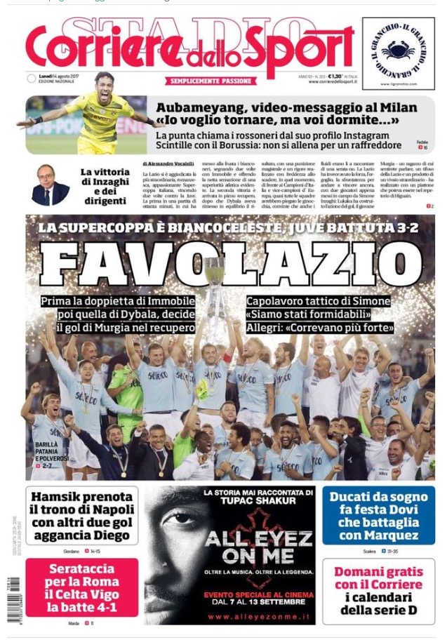 Corriere Dello Sport 14 Agosto 2017