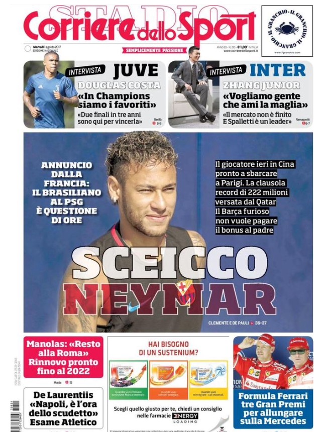 Corriere Dello Sport 1 Agosto 2017