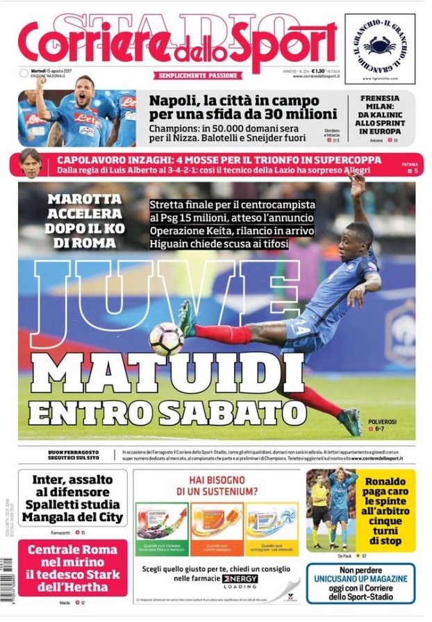 Corriere Dello Sport 15 Agosto 2017