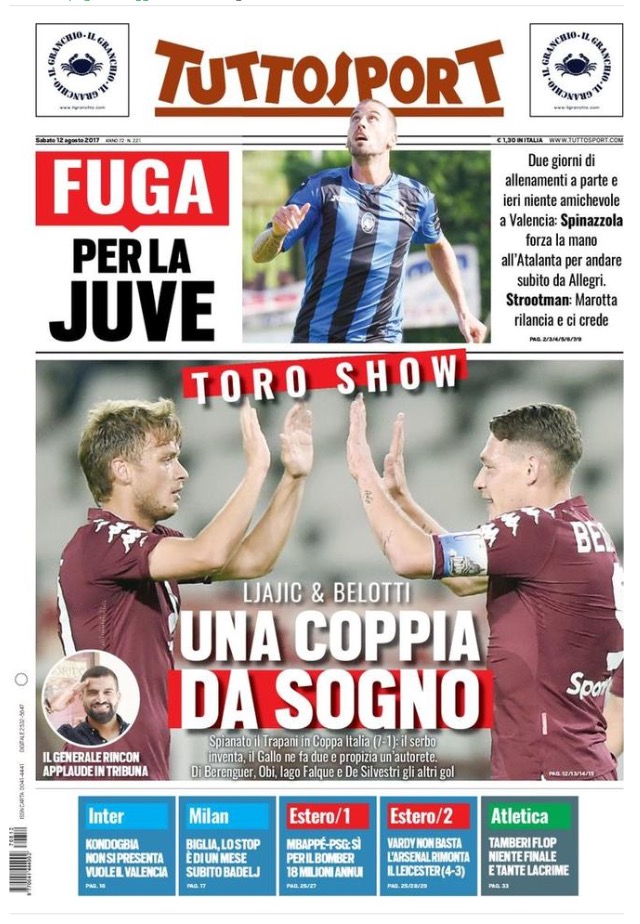 TuttoSport 12 Agosto 2017