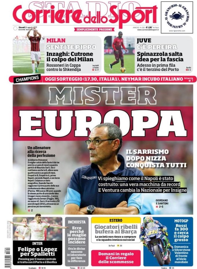 Corriere Dello Sport 24 Agosto 2017