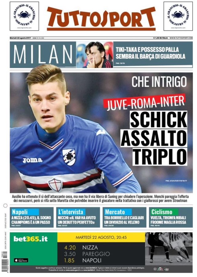 TuttoSport 22 Agosto 2017