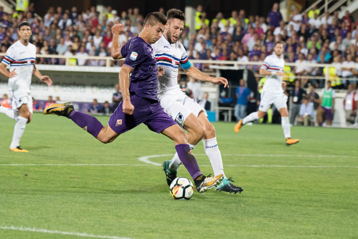 Verona-Fiorentina: Viola in vantaggio dopo 2 minuti! Primo sigillo per Simeone! - Firenze, stadio Artemio Franchi, 27.08.2017, Fiorentina-Sampdoria, Foto Fiorenzo Sernacchioli. Copyright Labaroviola.com