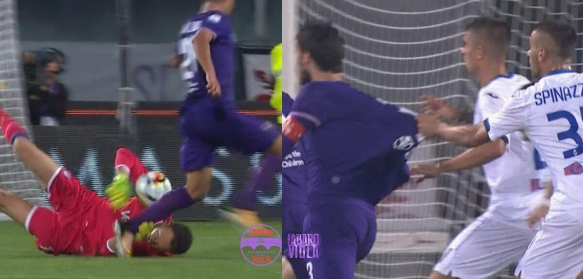 Moviola Gazzetta, il rigore all'Atalanta non c'è e alla Fiorentina ne mancano due. Pairetto perche non hai usato il Var? - 