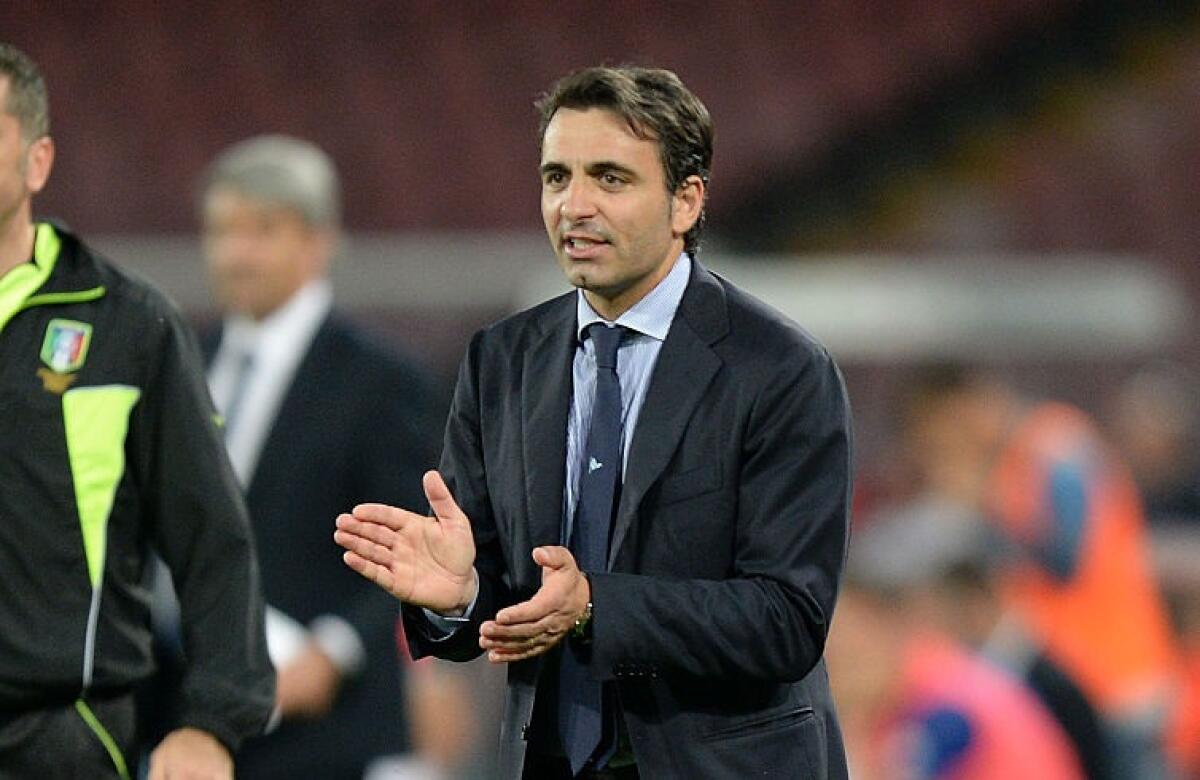 Pecchia: "Fiorentina diversa ma comunque forte, noi stiamo crescendo. Pazzini? Potrebbe giocare ma..." - during the Serie A match between SSC Napoli and AC Cesena at Stadio San Paolo on May 18, 2015 in Naples, Italy.