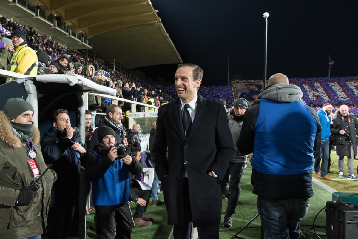 Allegri: ''Mia carriera? Tra 5-6 anni smetto con il mondo del calcio'' - Firenze, stadio Artemio Franchi, 15.01.2017, Fiorentina-Juventus, Foto Fiorenzo Sernacchioli.