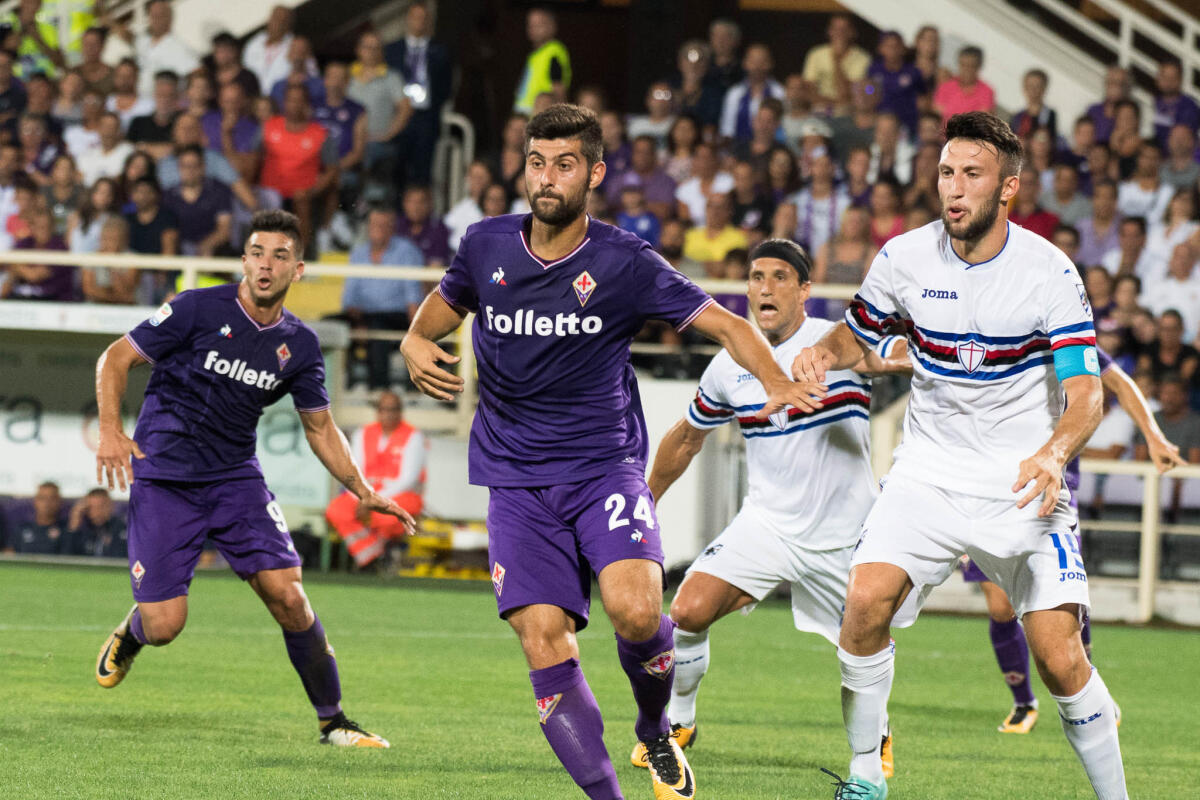 Benassi: "La sosta ci ha dato una grande mano ma ancor non siamo al 100%. A Firenze sto benissimo.." - Firenze, stadio Artemio Franchi, 27.08.2017, Fiorentina-Sampdoria, Foto Fiorenzo Sernacchioli. Copyright Labaroviola.com
