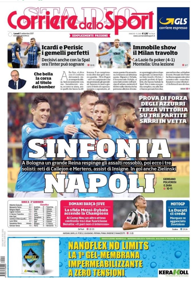 Corriere Dello Sport 11 Settembre 2017