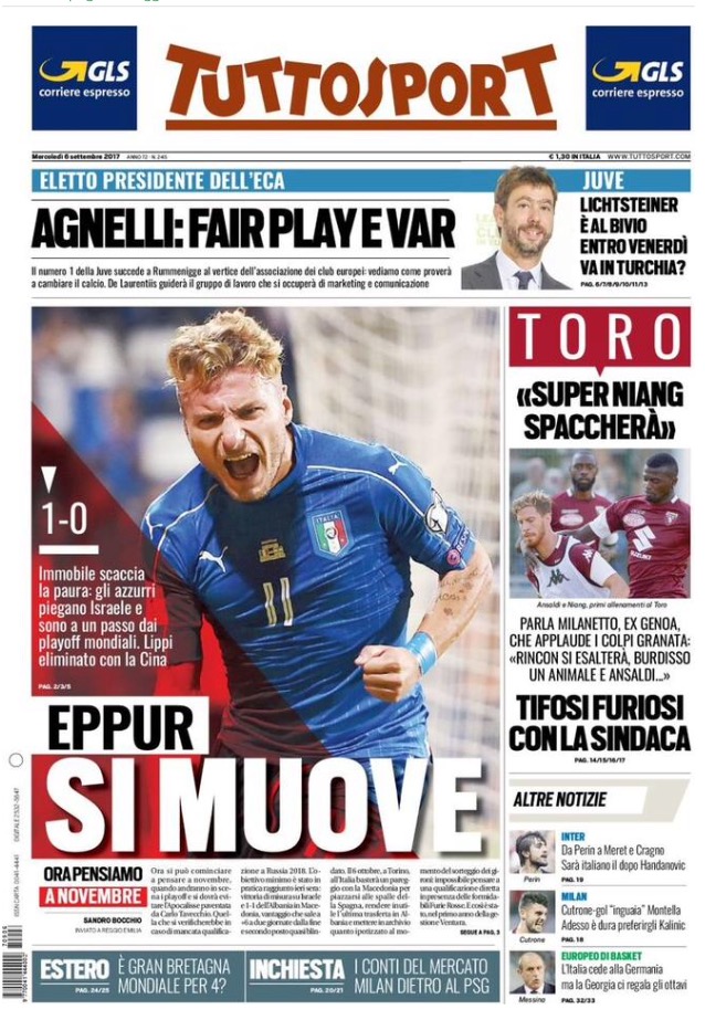 TuttoSport 6 Settembre 2017