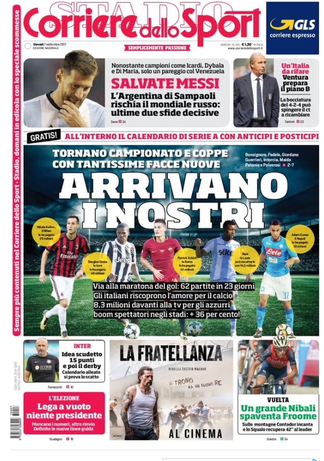 Corriere Dello Sport 7 Settembre 2017