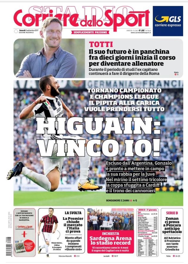Corriere Dello Sport 8 Settembre 2017
