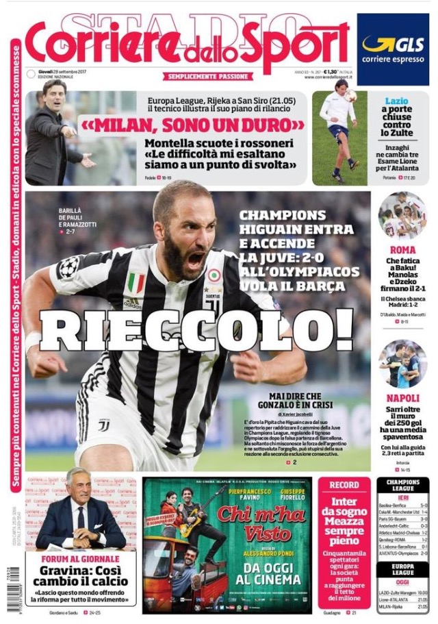 Corriere Dello Sport 28 Settembre 2017