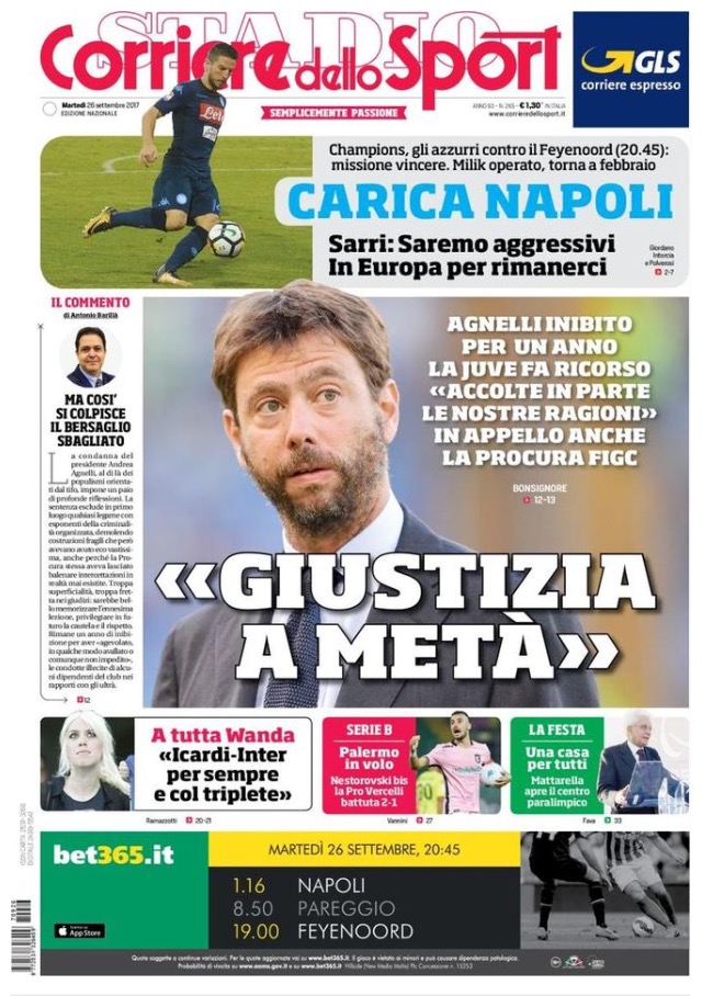 Corriere Dello Sport 26 Settembre 2017