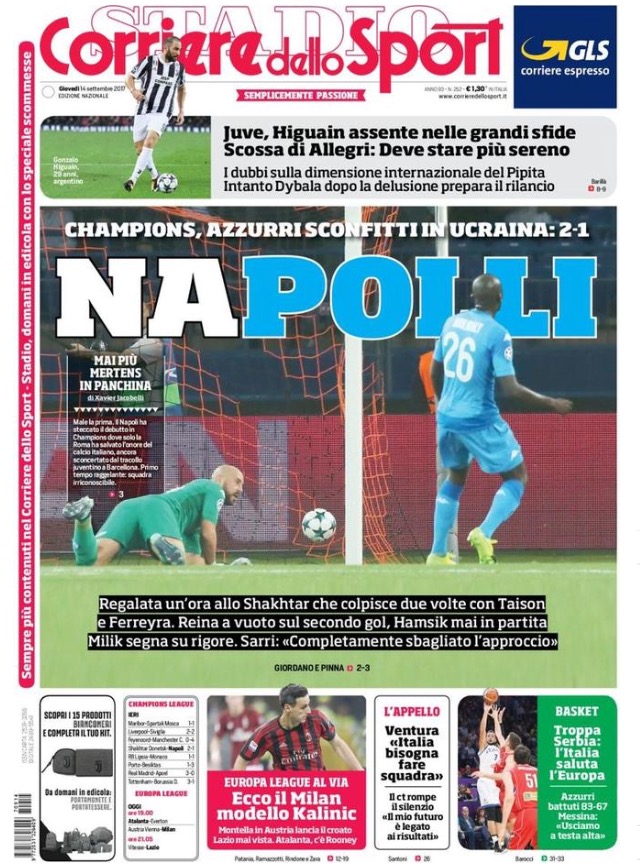 Corriere Dello Sport 14 Settembre 2017