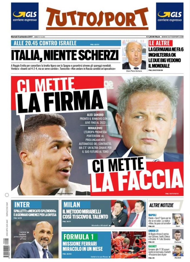 TuttoSport 5 Settembre 2017