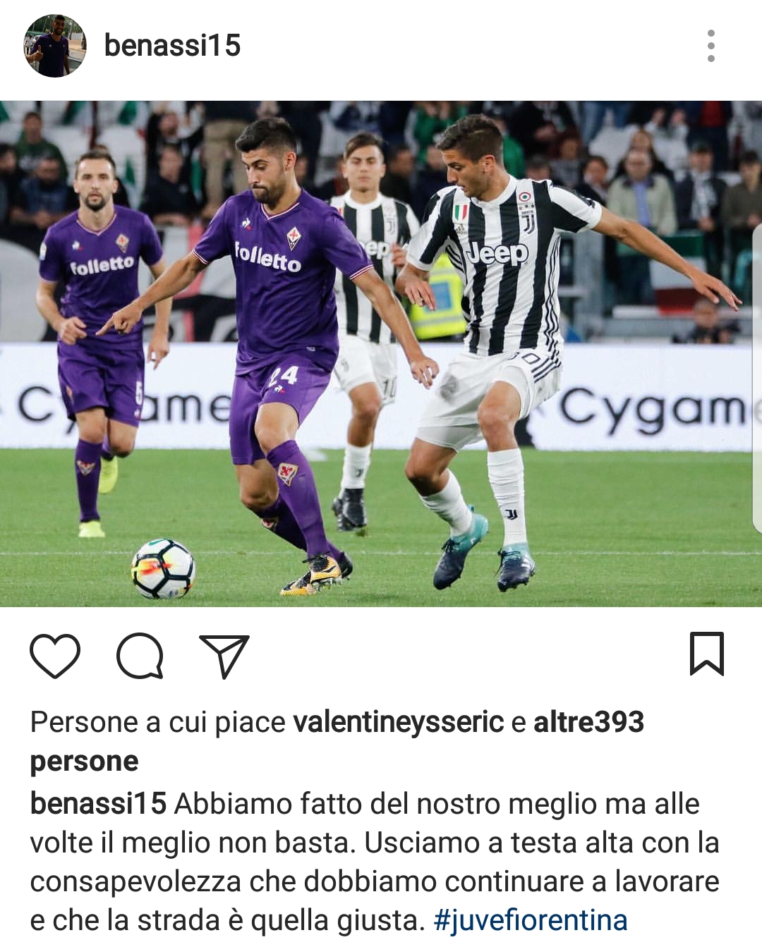 Benassi: "Abbiamo fatto del nostro meglio ma non è bastato. Dobbiamo migliorare e lavorare tanto"