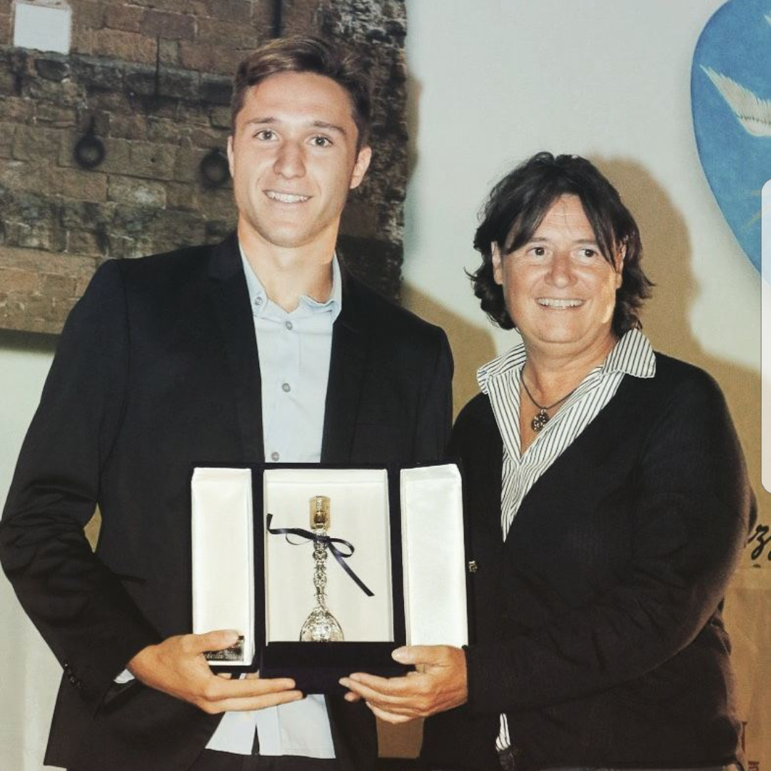 Federico Chiesa alla consegna del Torrino D'Oro