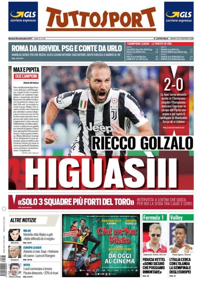 TuttoSport 28 Settembre 2017