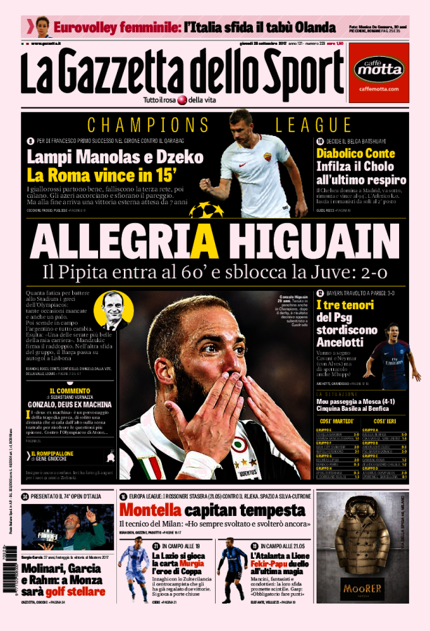 La Gazzetta Dello Sport 28 Settembre 2017