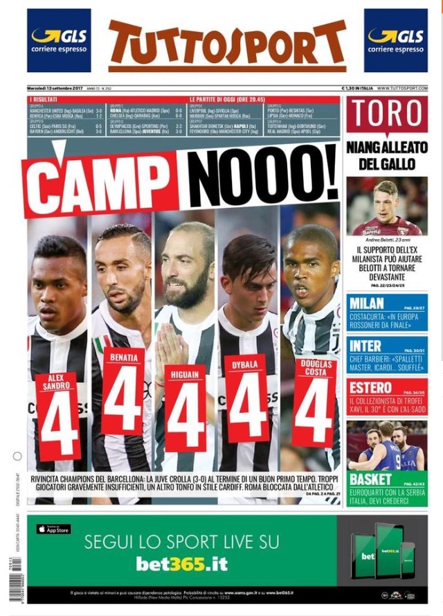 TuttoSport 13 Settembre 2017