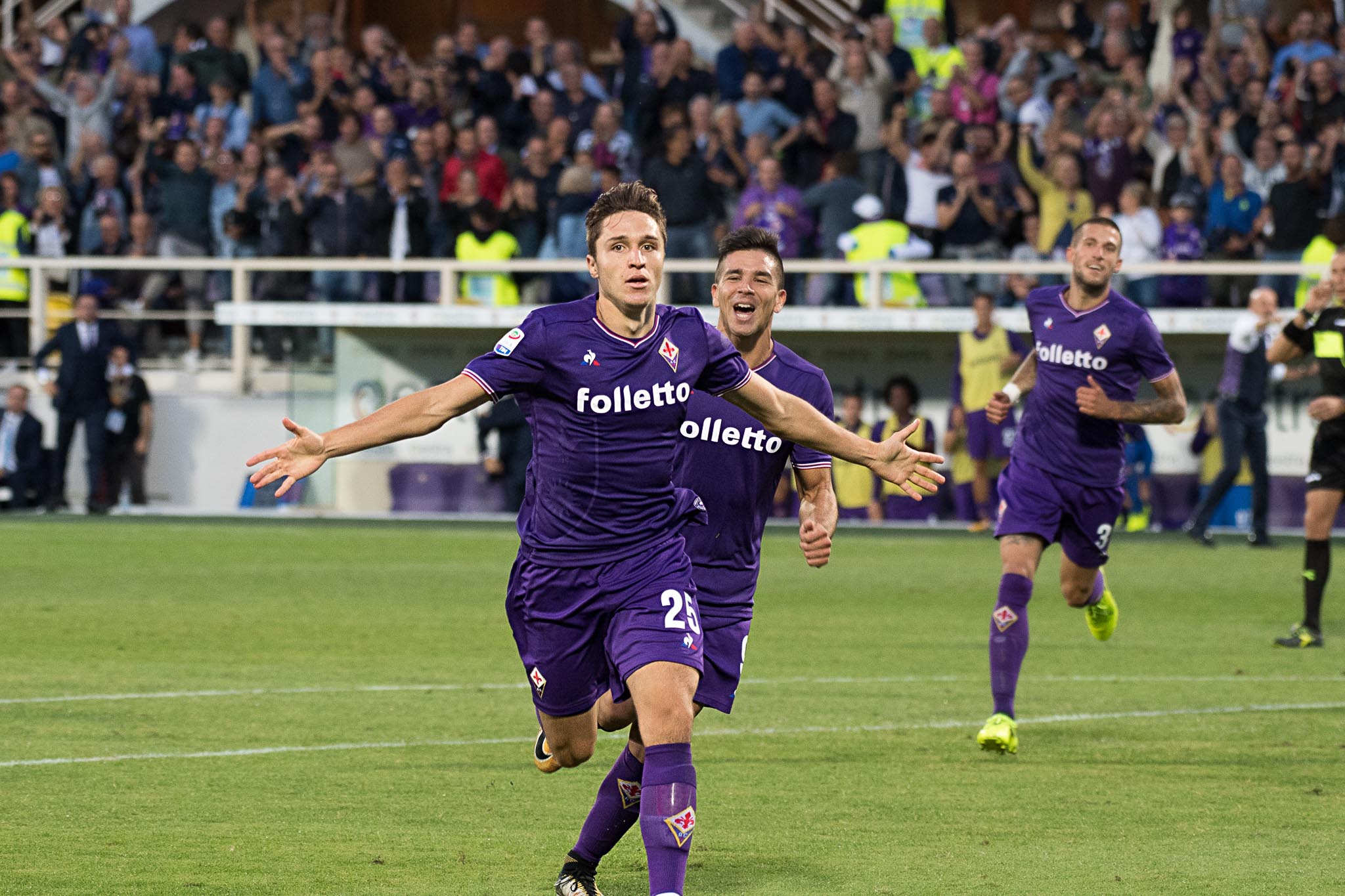 Firenze, stadio Artemio Franchi, 16.09.2017, Fiorentina-Bologna, Foto Fiorenzo Sernacchioli. Copyright Labaroviola.com Federico Chiesa