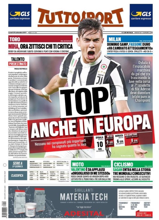 TuttoSport 25 Settembre 2017