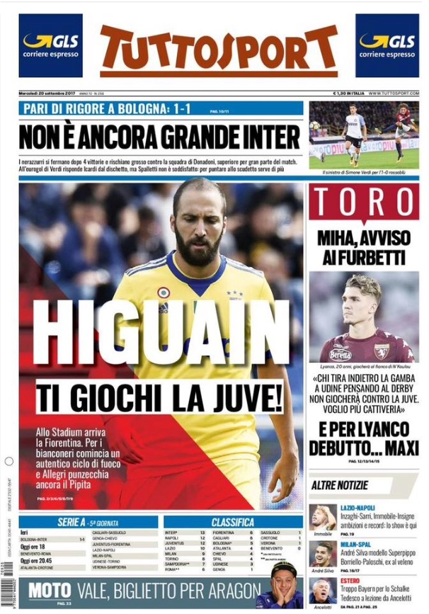 TuttoSport 20 Settembre 2017