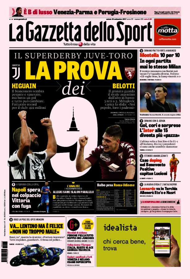 La Gazzetta Dello Sport 23 Settembre 2017