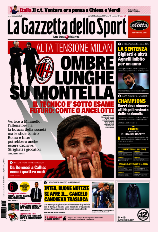 La Gazzetta Dello Sport 26 Settembre 2017
