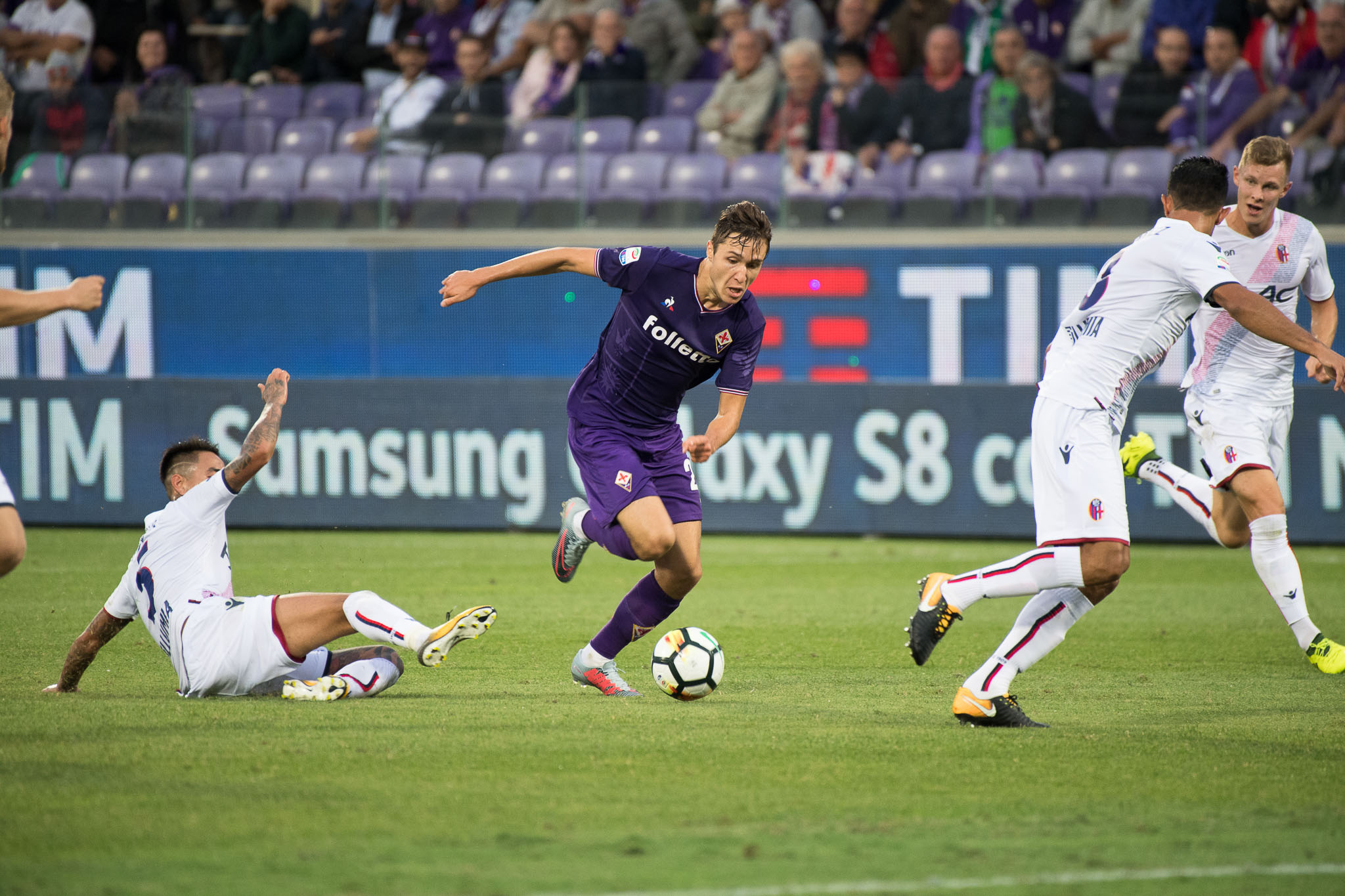 Firenze, stadio Artemio Franchi, 16.09.2017, Fiorentina-Bologna, Foto Fiorenzo Sernacchioli. Copyright Labaroviola.com Federico Chiesa